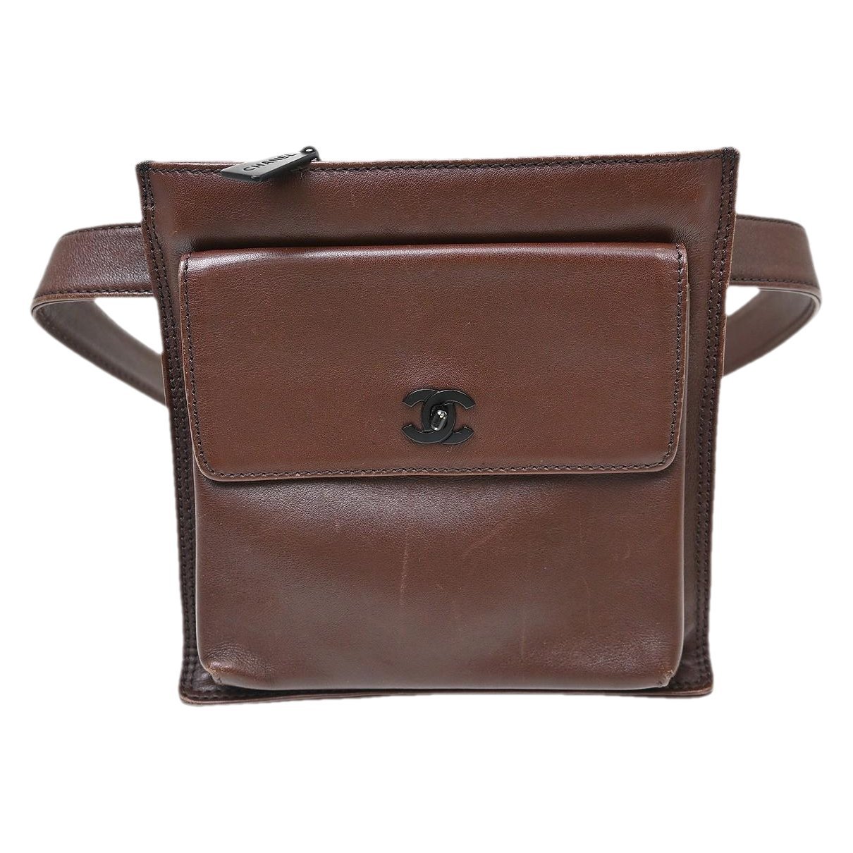 Leather clutch bag