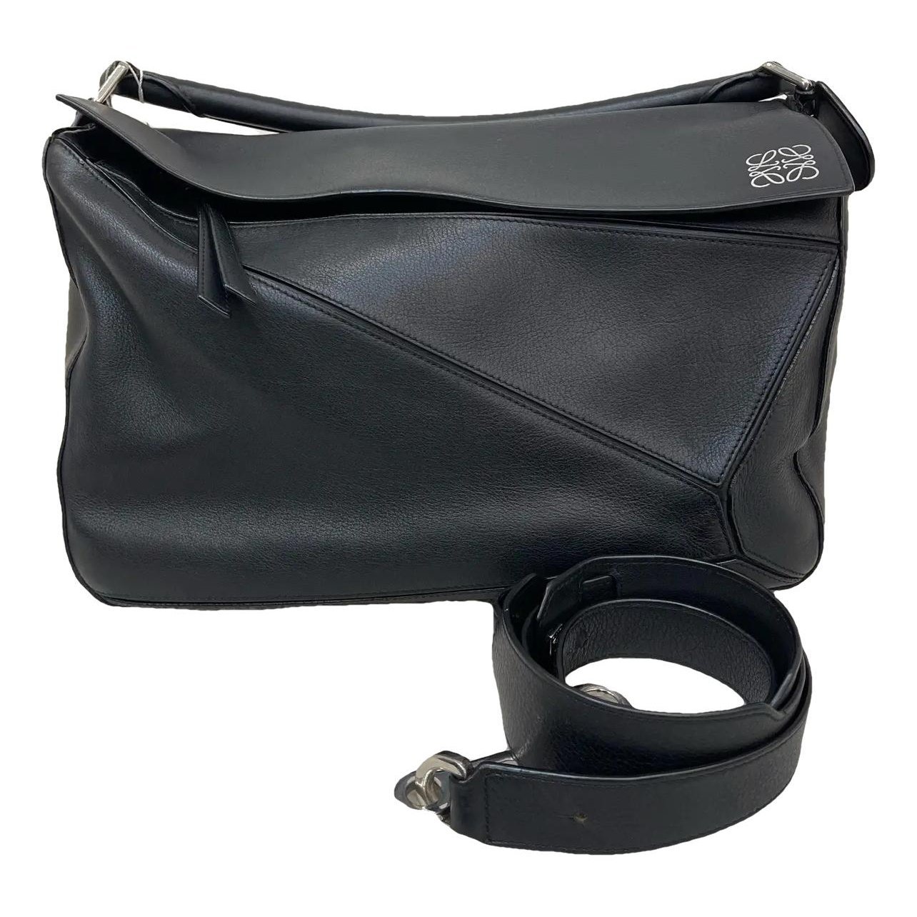Puzzle leather crossbody bag