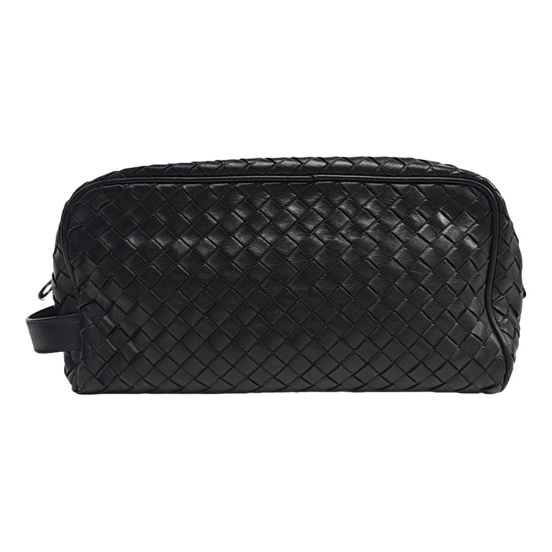 Leather clutch bag