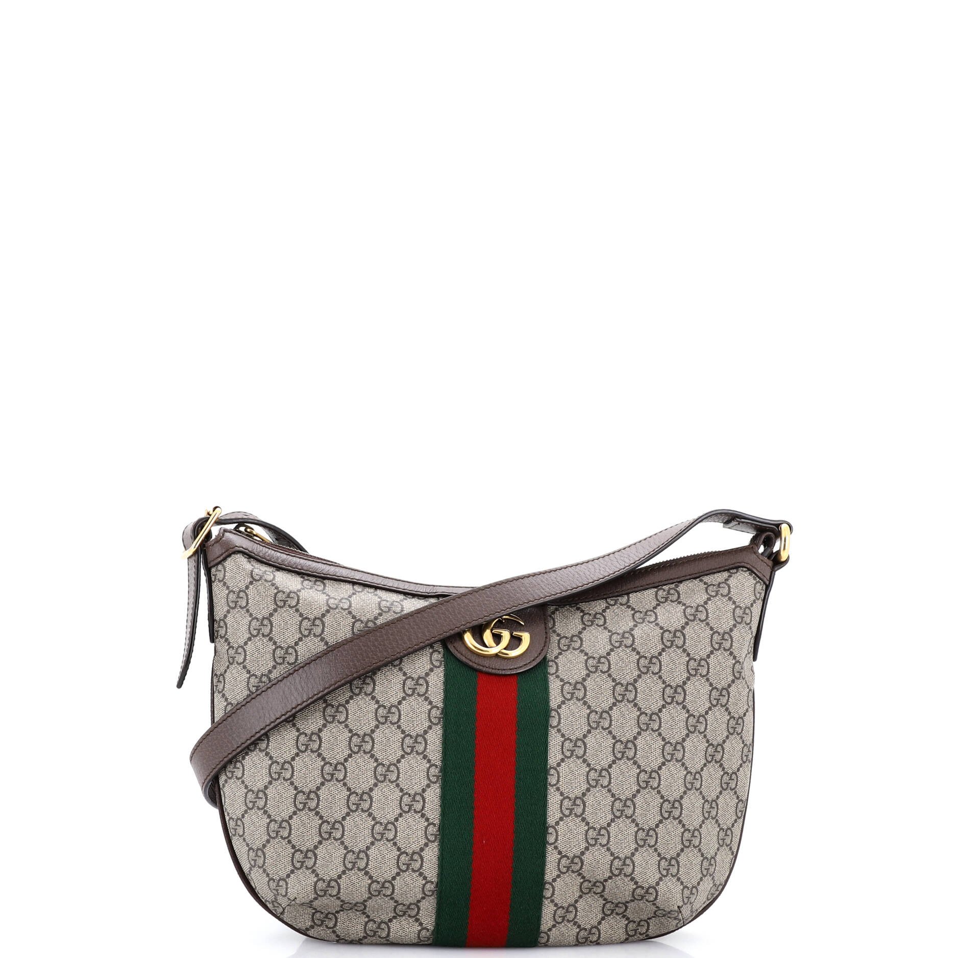 Ophidia Half Moon Hobo GG Coated Canvas Small