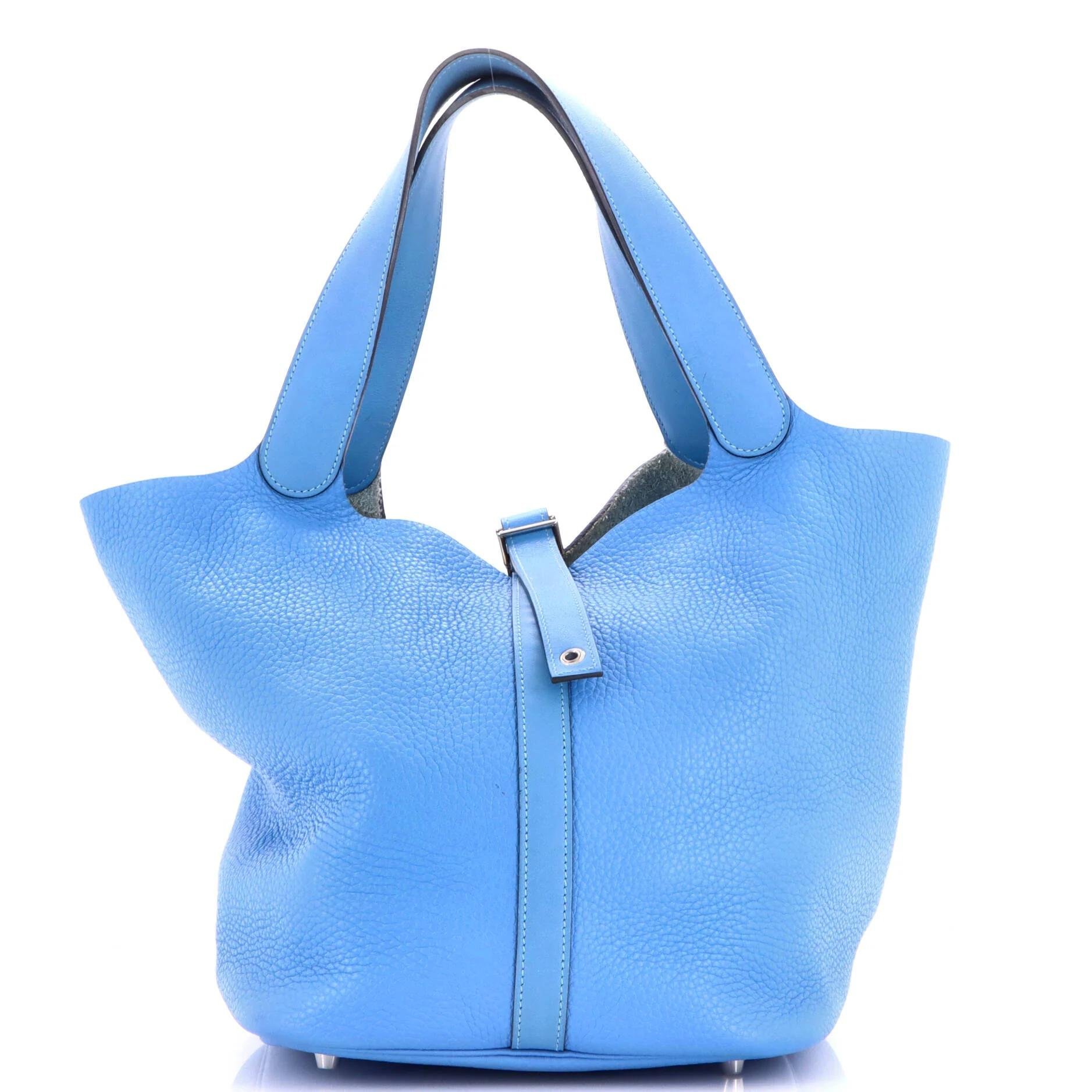 Picotin leather tote