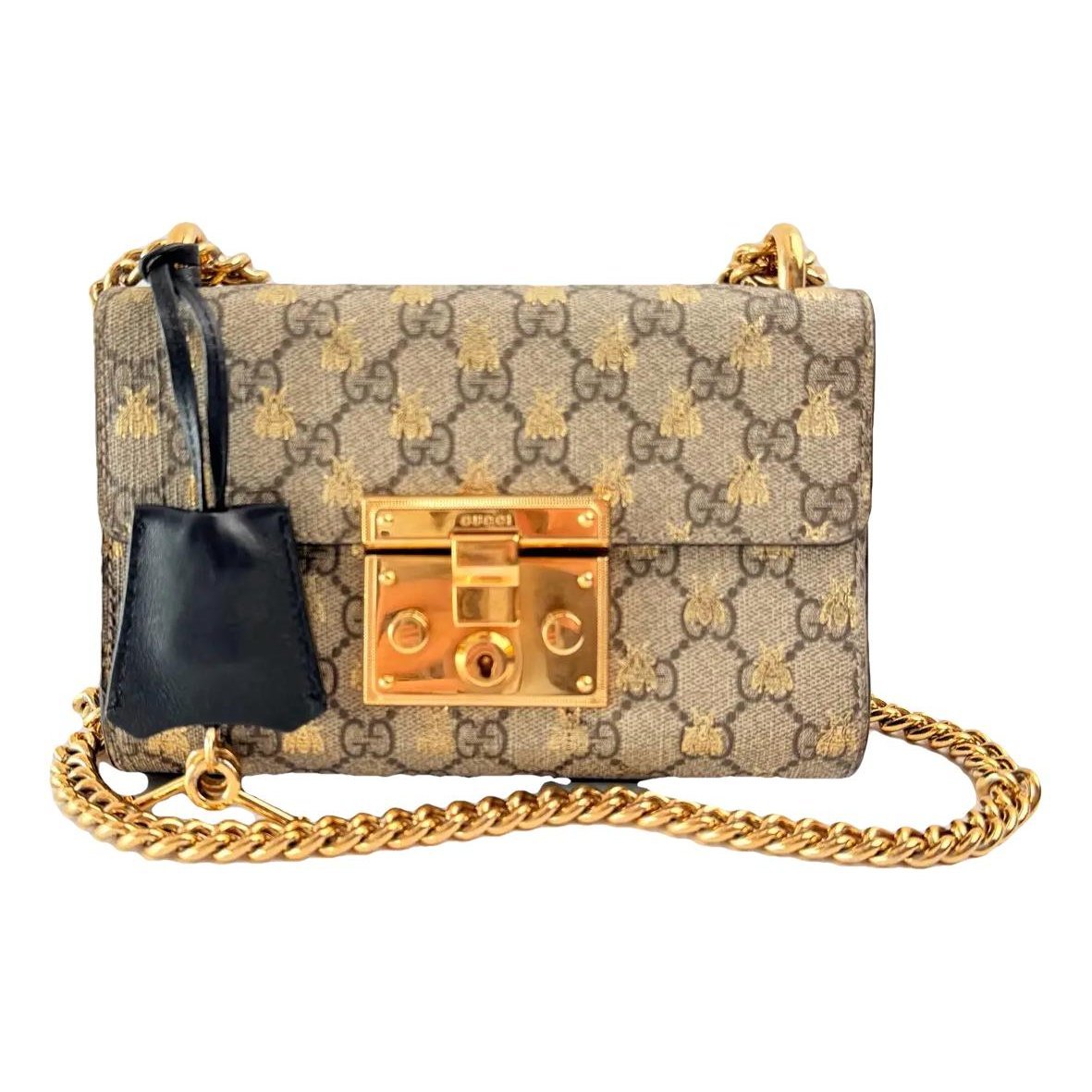 Padlock vinyl handbag