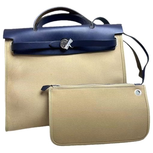 Hermes Herbag cloth handbag