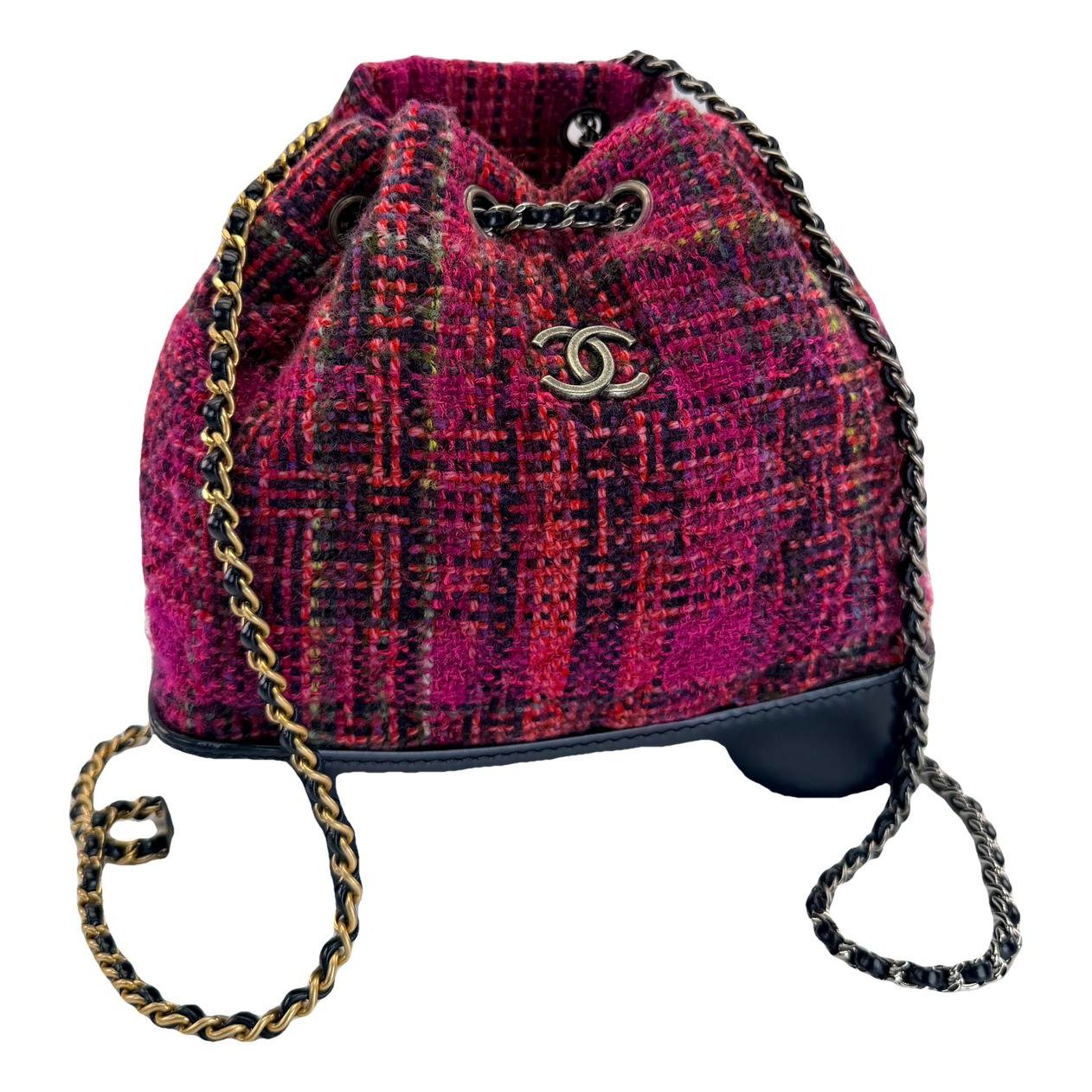 Gabrielle Bucket tweed crossbody bag