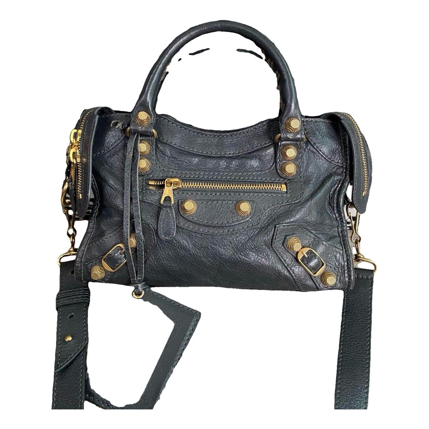 Classic Metalic leather handbag