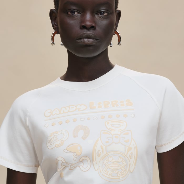 Blanc Printed Micro T-shirt