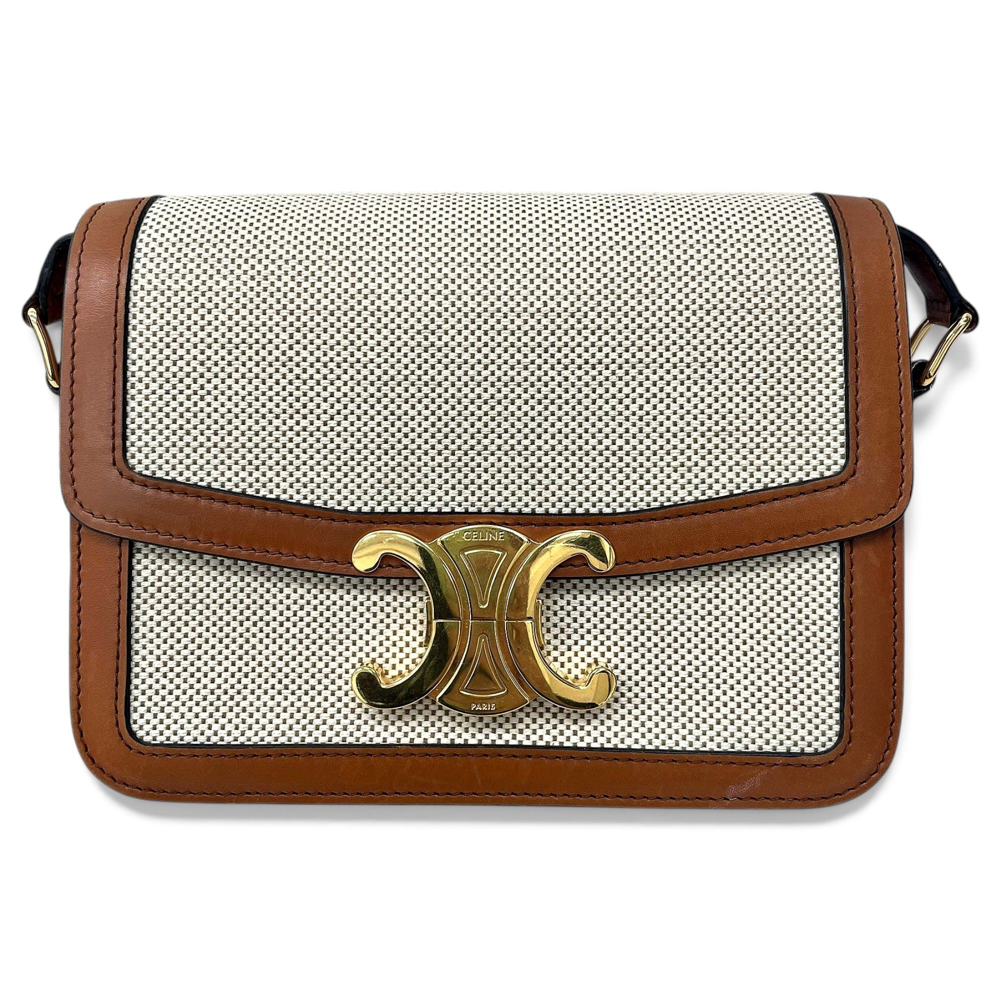 Triomphe leather handbag