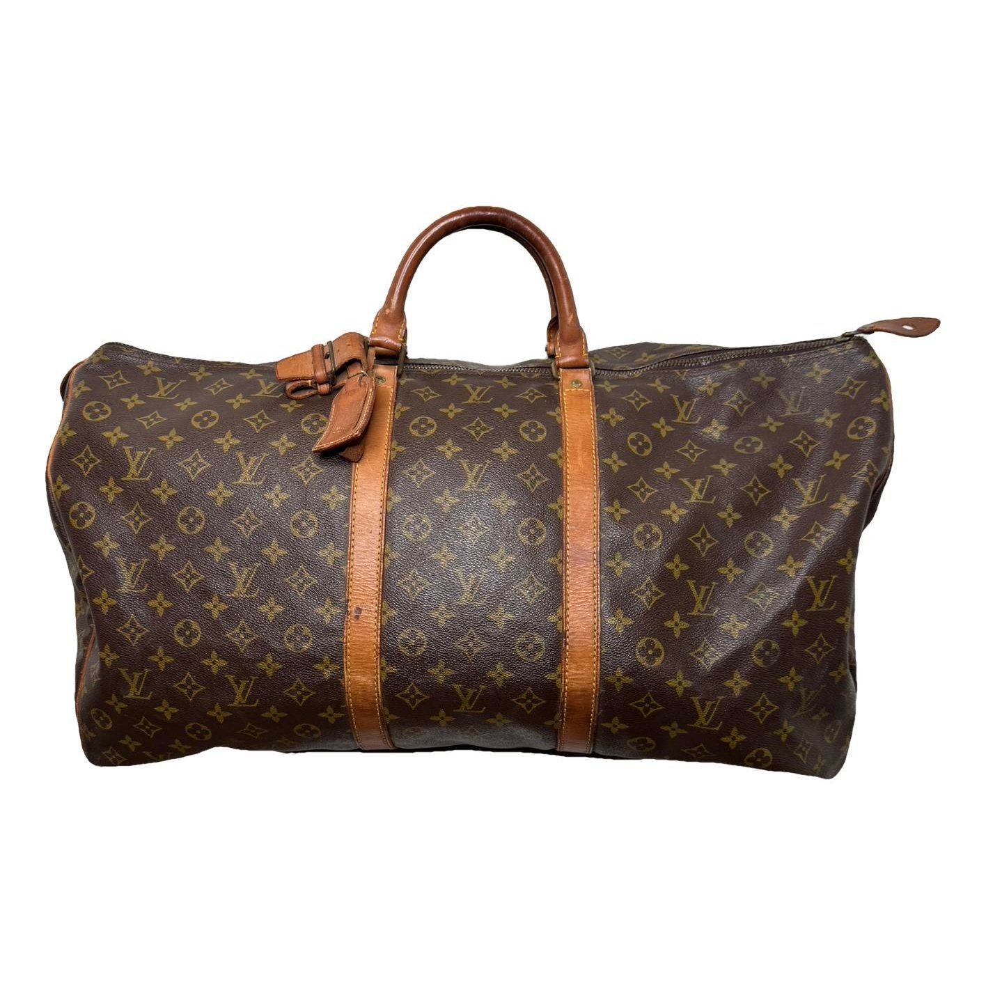 Keepall leather travel bag