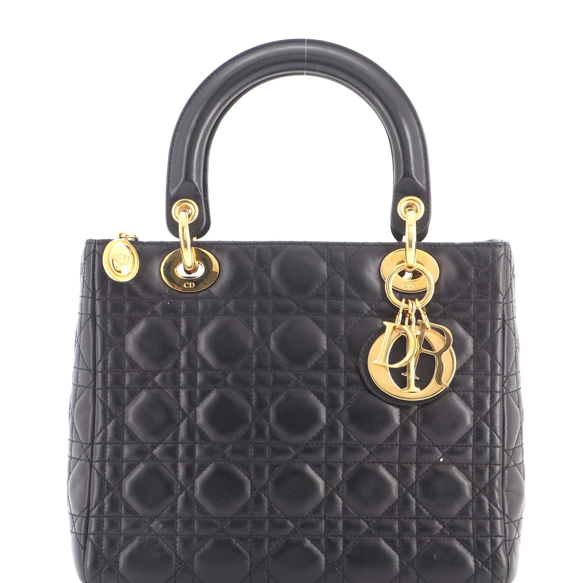Lady Dior Bag Cannage Quilt Lambskin Medium