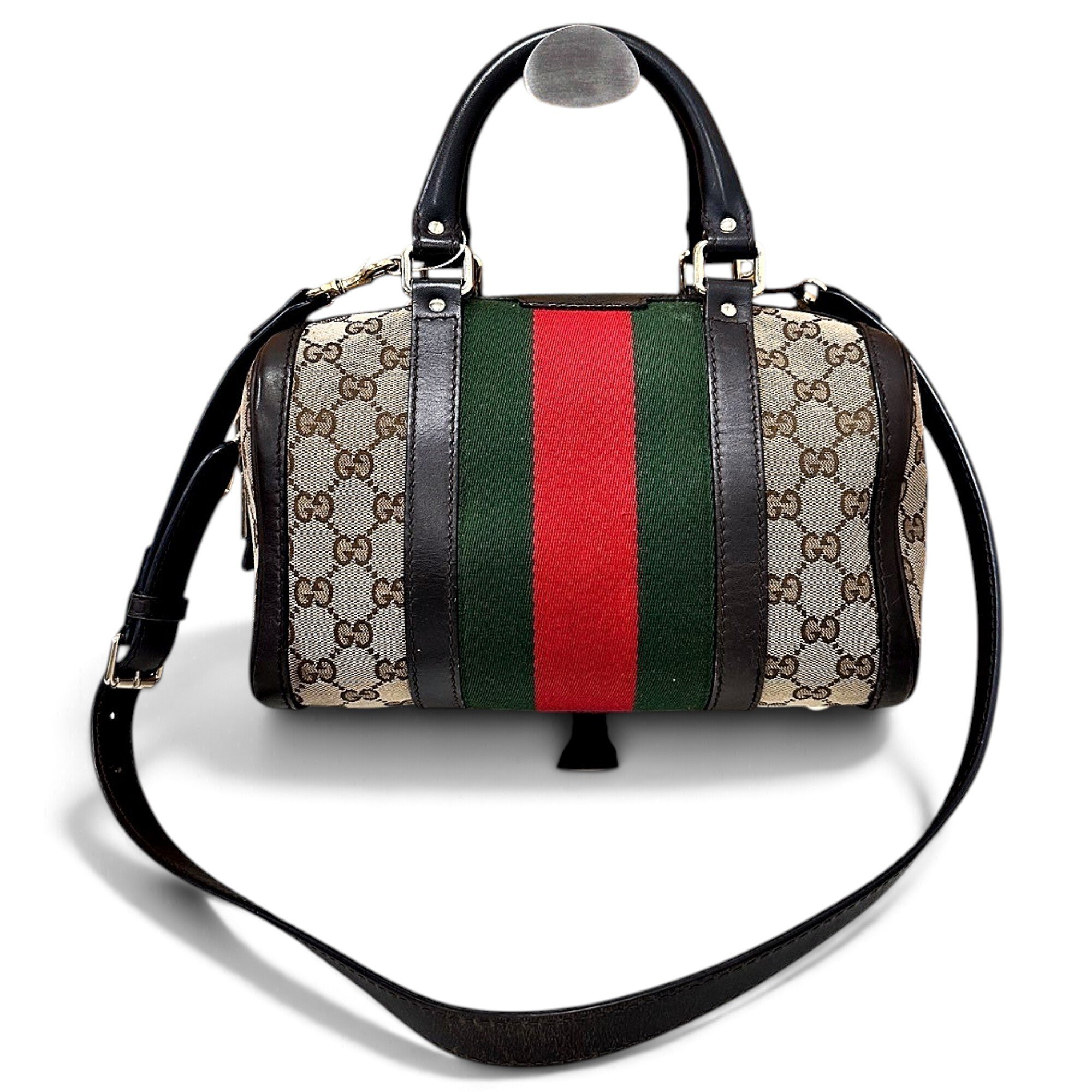 Boston leather bowling bag