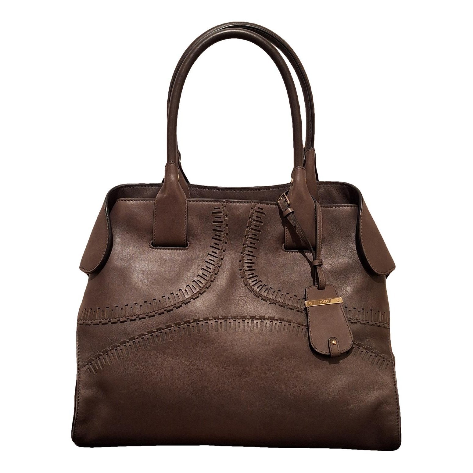 Tod's Shopping Media leather tote