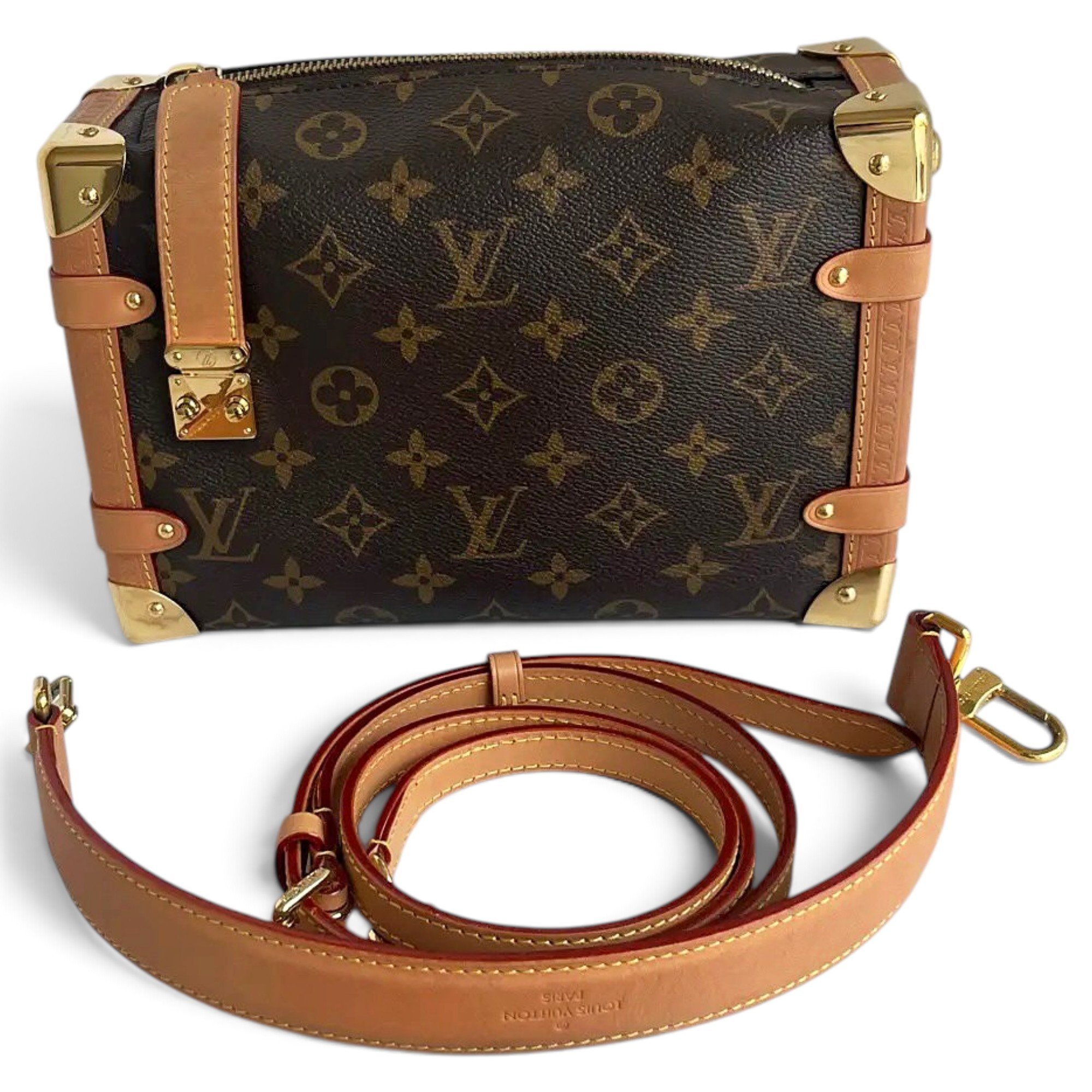 Side Trunk vinyl handbag