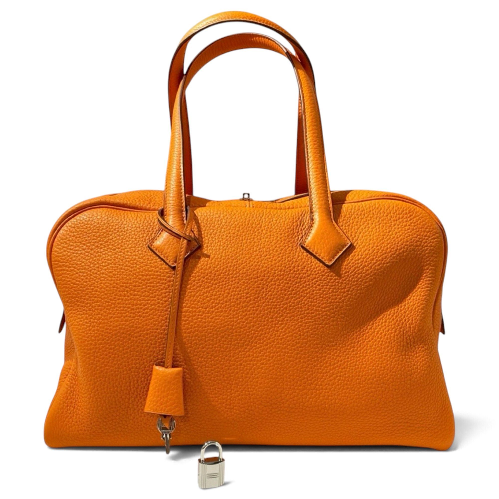 Hermes Victoria Handbag Orange