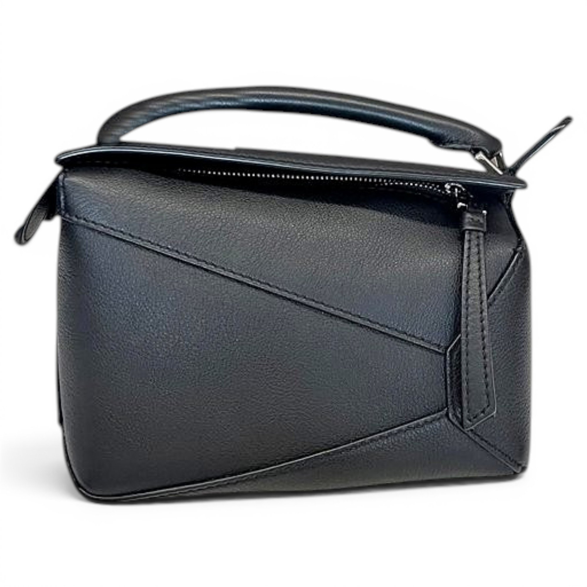 Puzzle leather handbag