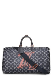 Louis Vuitton Kim Jones x Louis Vuitton Navy Monogram Upside Down Keepall Bandouliere 50