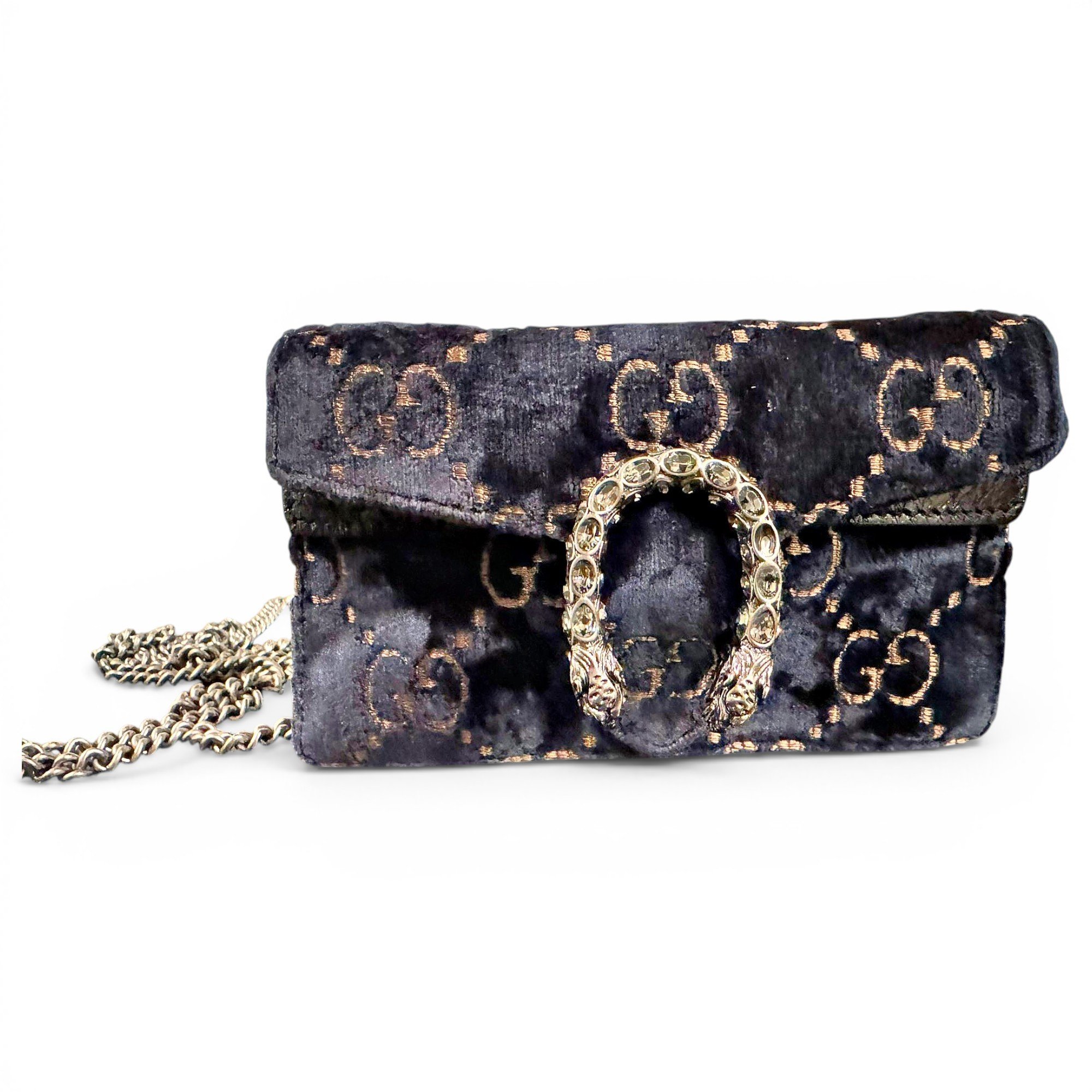 Dionysus Super Mini velvet crossbody bag
