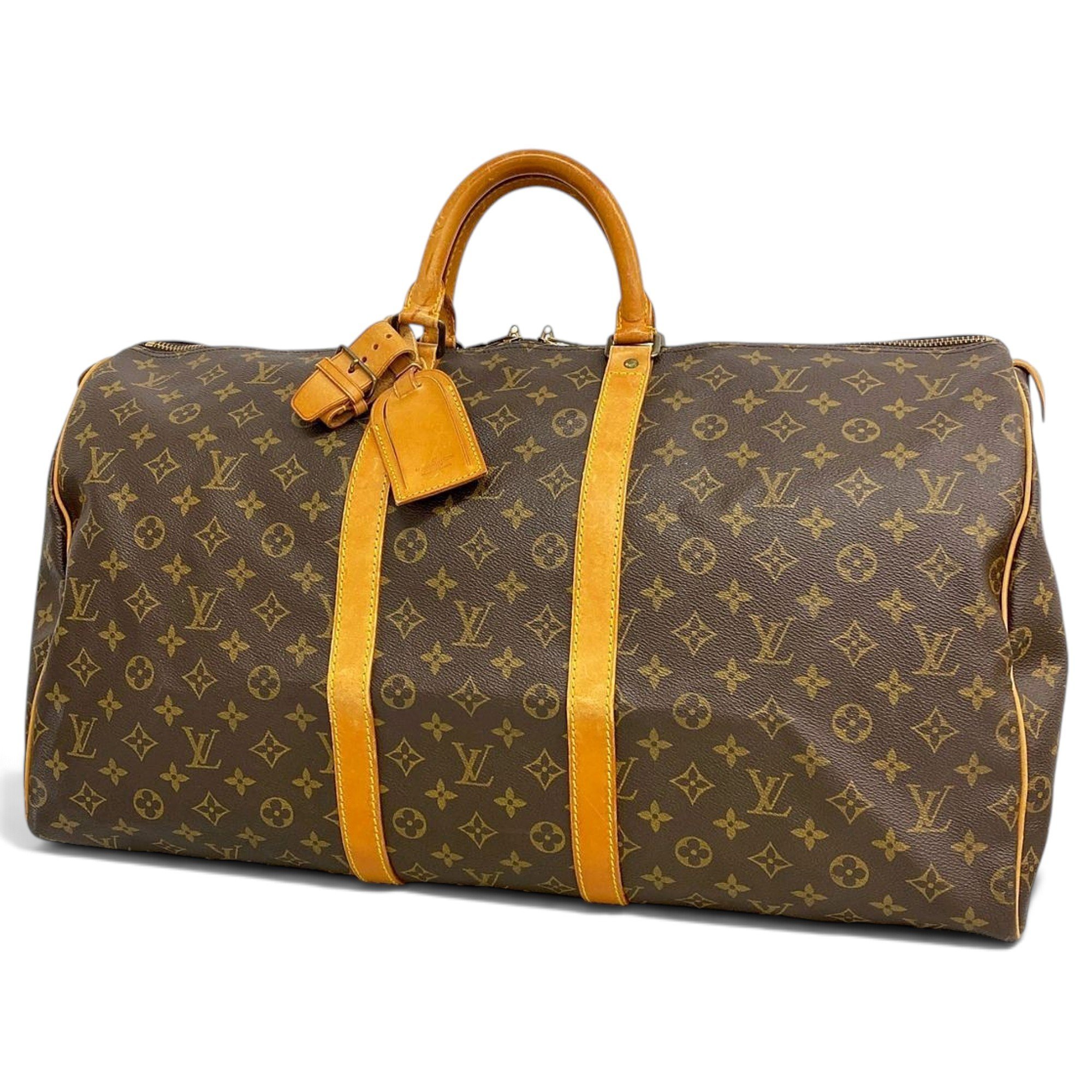 Keepall leather travel bag