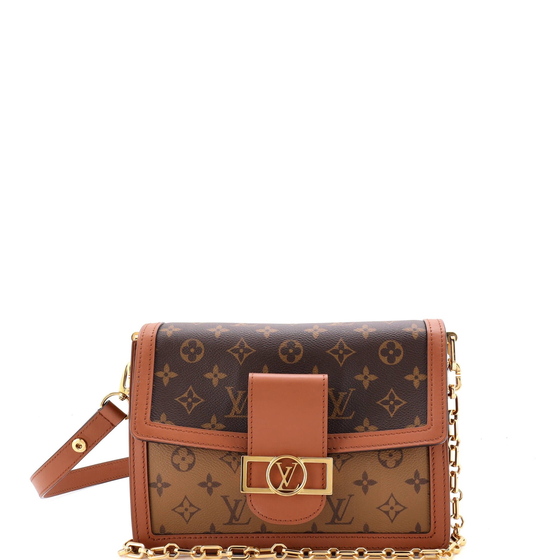 Louis Vuitton Dauphine Shoulder Bag Reverse Monogram Canvas MM