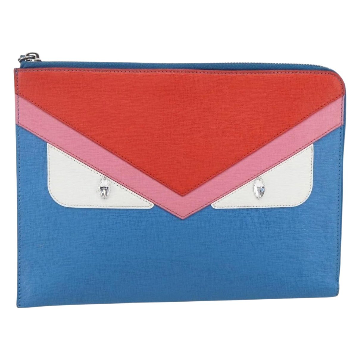 Leather clutch bag
