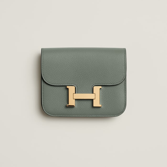 Vert Amande Constance Slim Wallet
