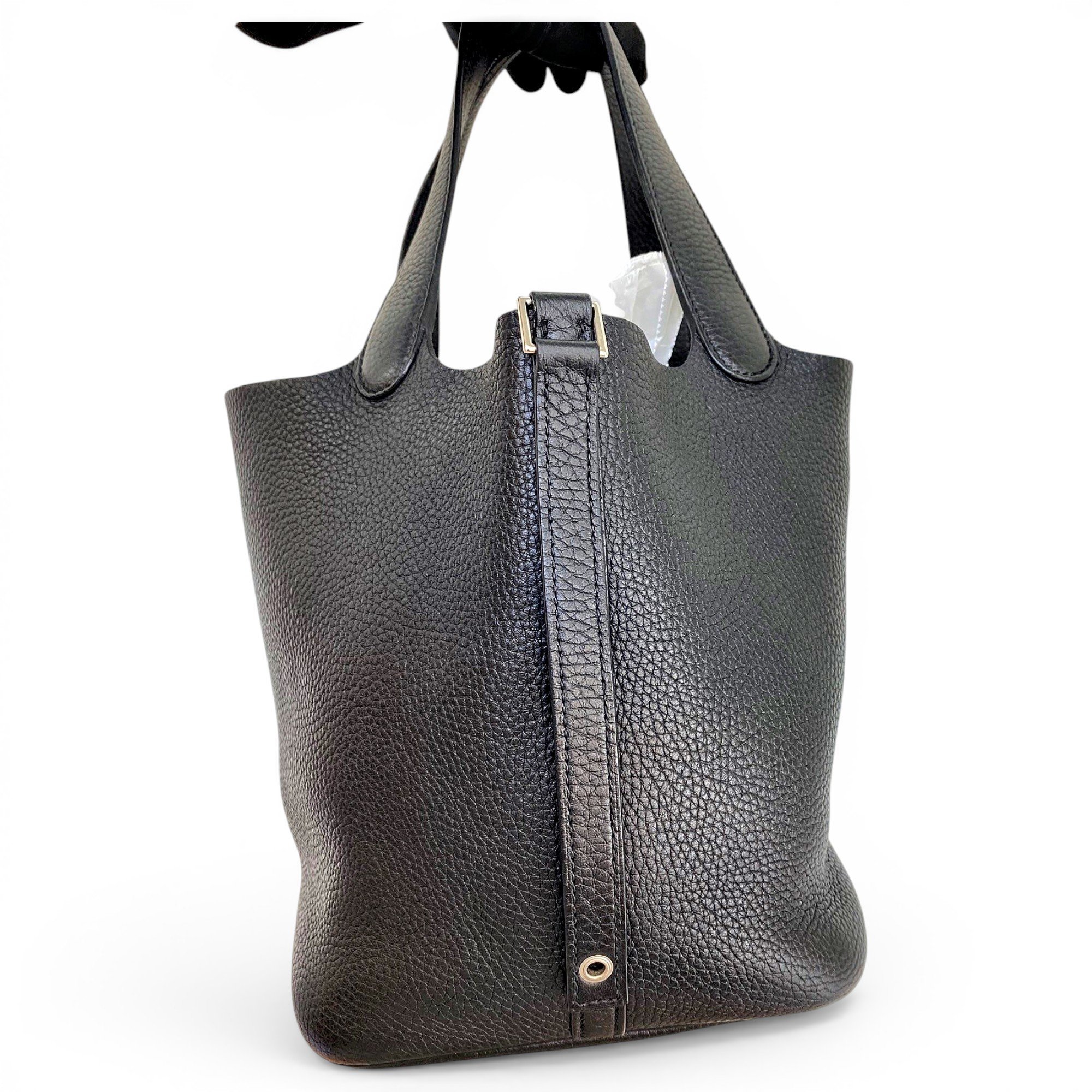 Picotin leather tote