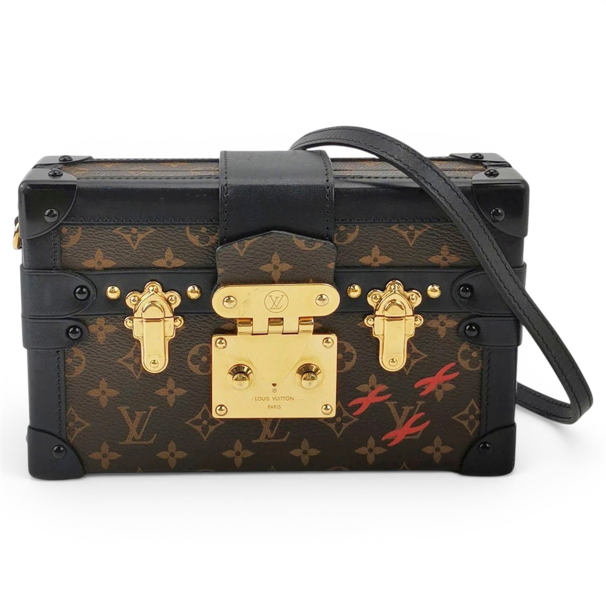 Petite Malle leather handbag