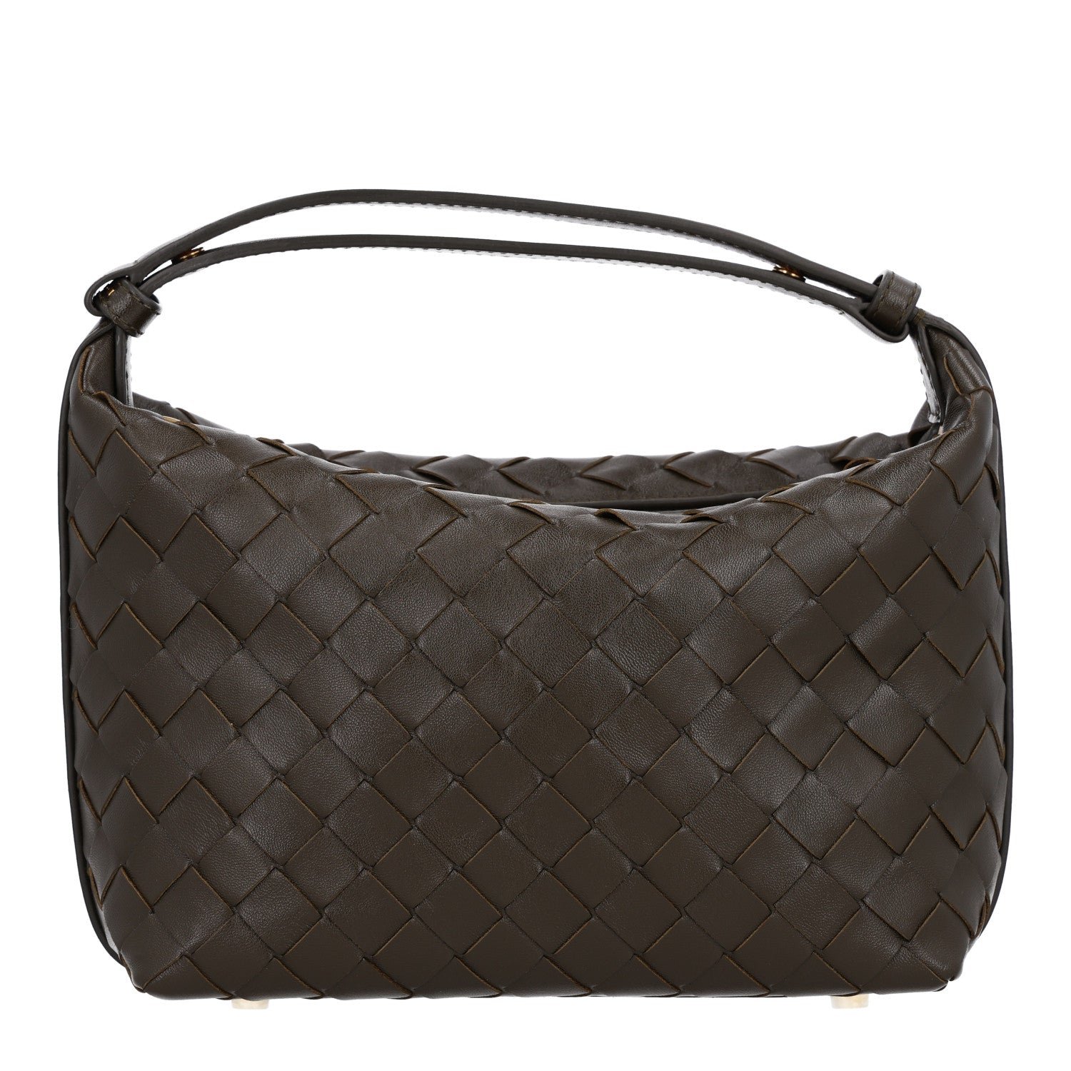 Bottega Veneta Calfskin Nappa Intrecciato Mini Wallace Kaki