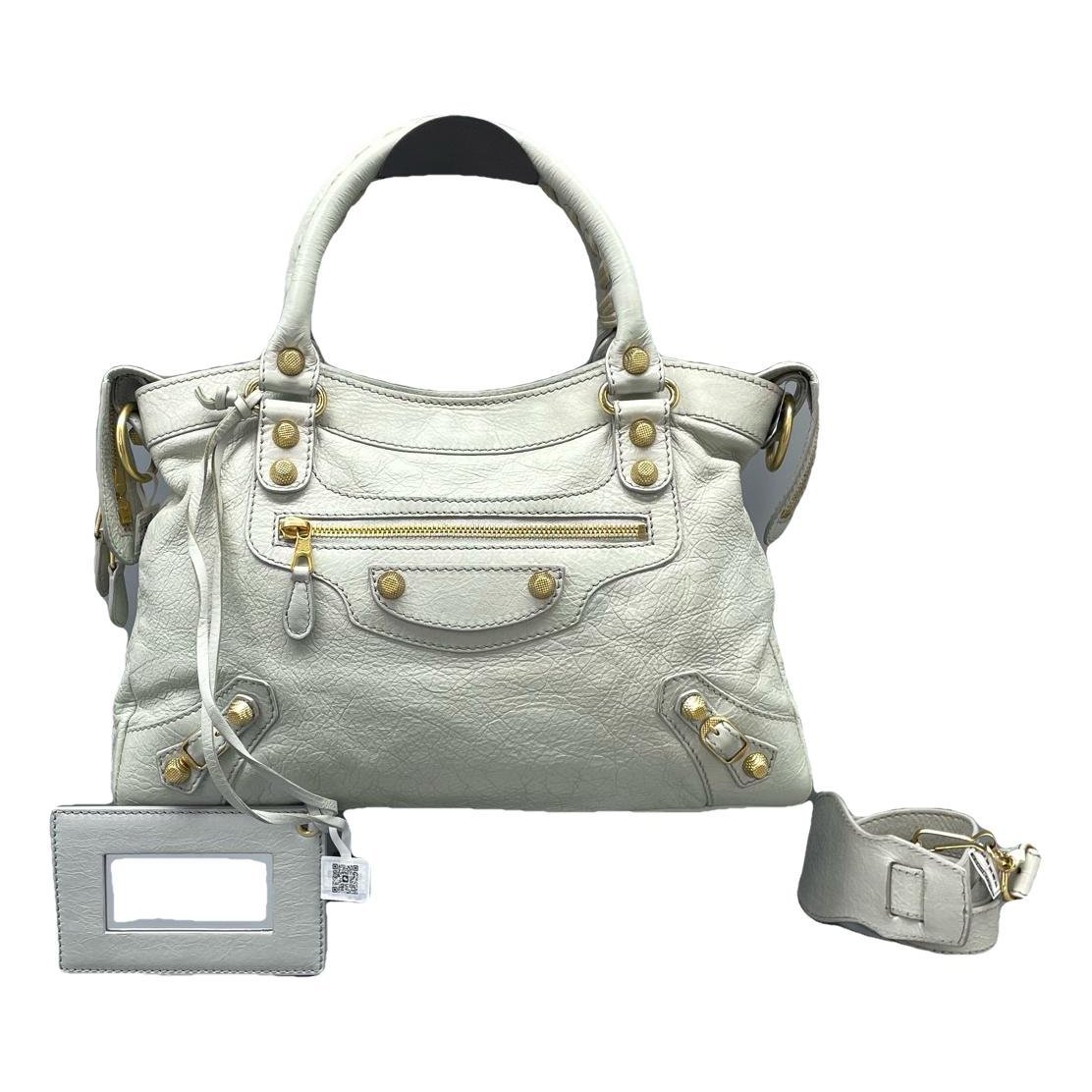 City leather handbag