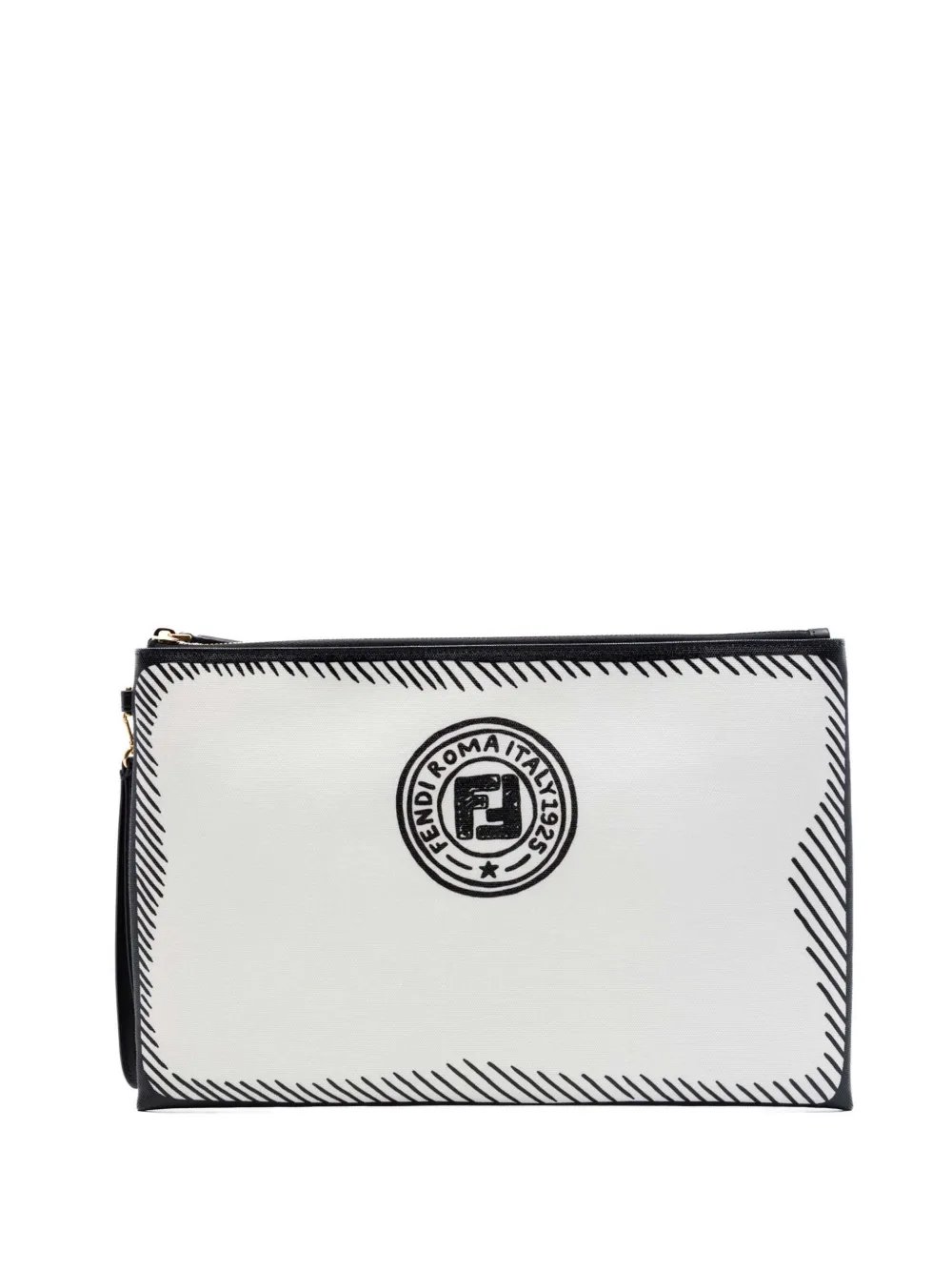 2010-2026 Joshua Vides Leather FF Logo clutch bag