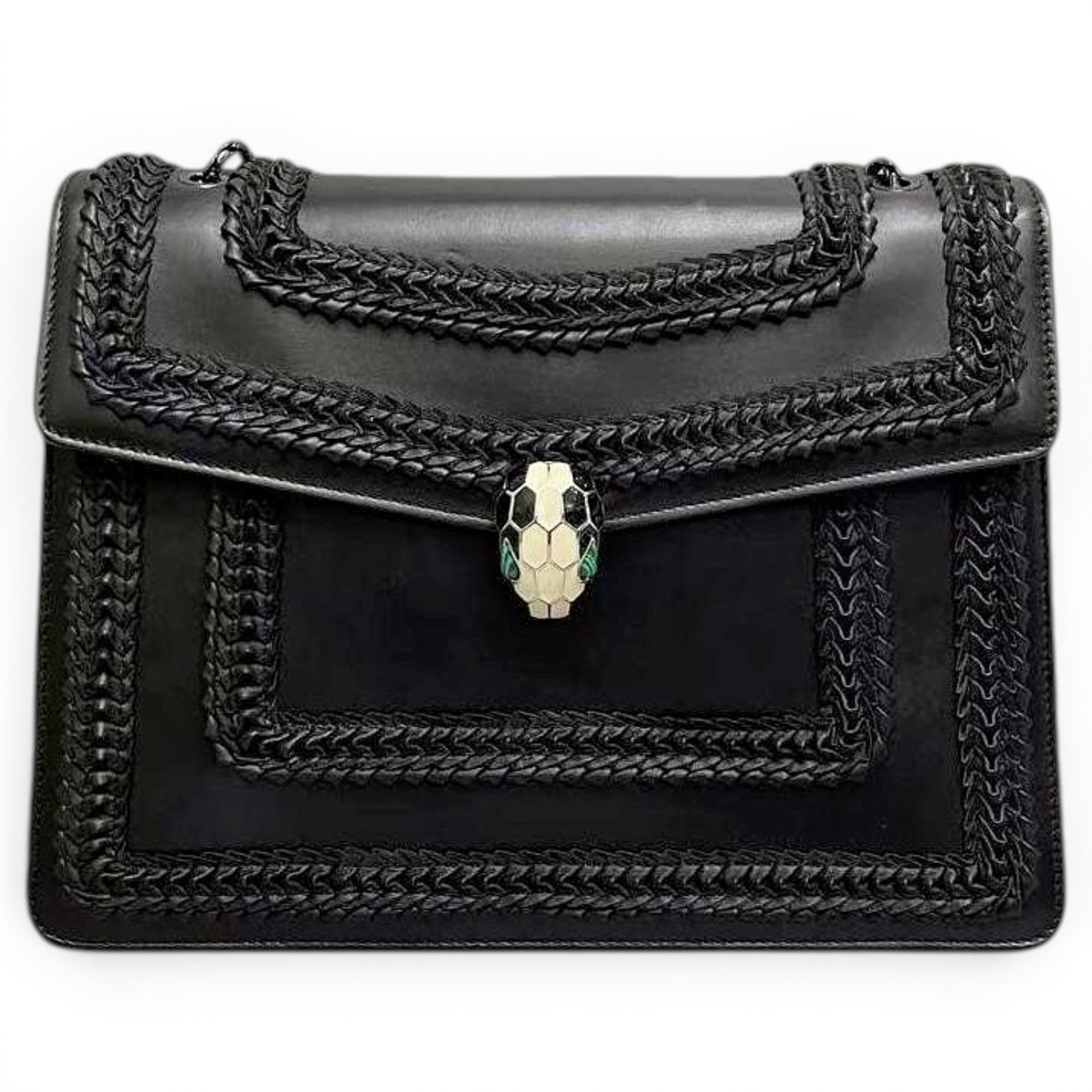 Serpenti leather handbag