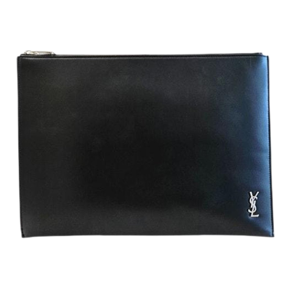 Leather clutch bag