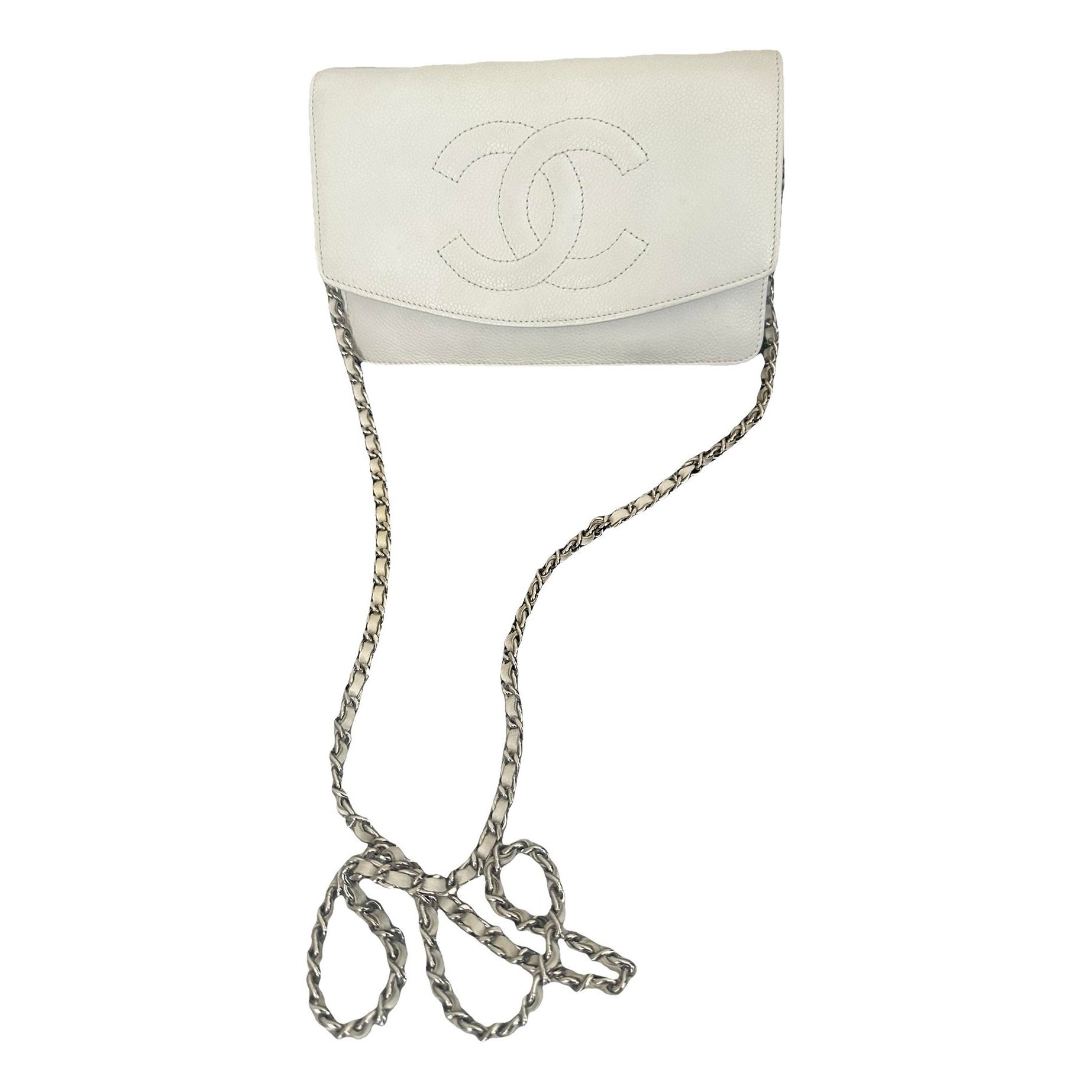 Wallet On Chain Double C leather crossbody bag