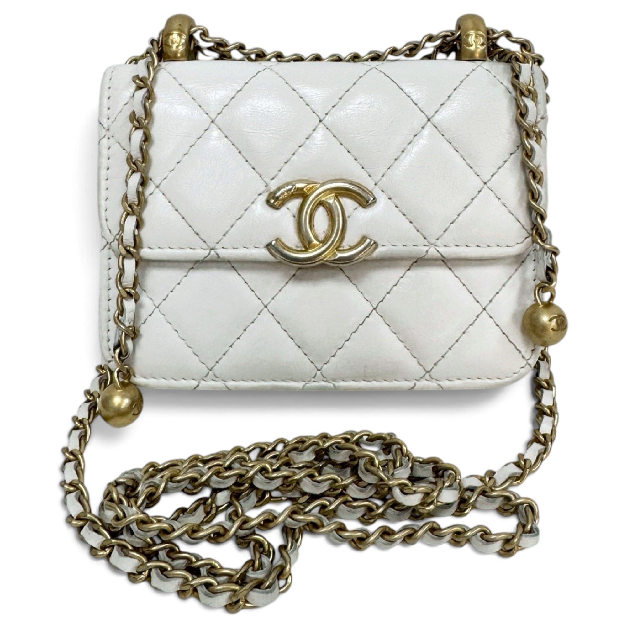 Wallet On Chain leather handbag