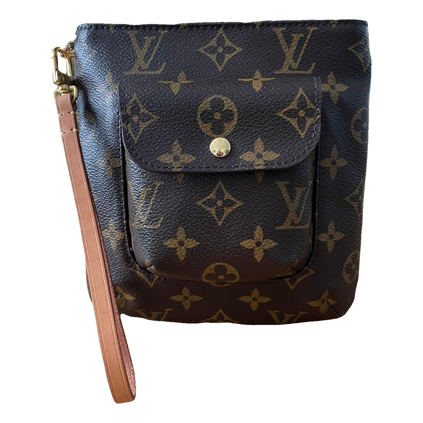 Leather clutch bag