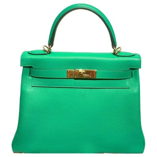 Hermes Kelly 28 Handbag Menthe