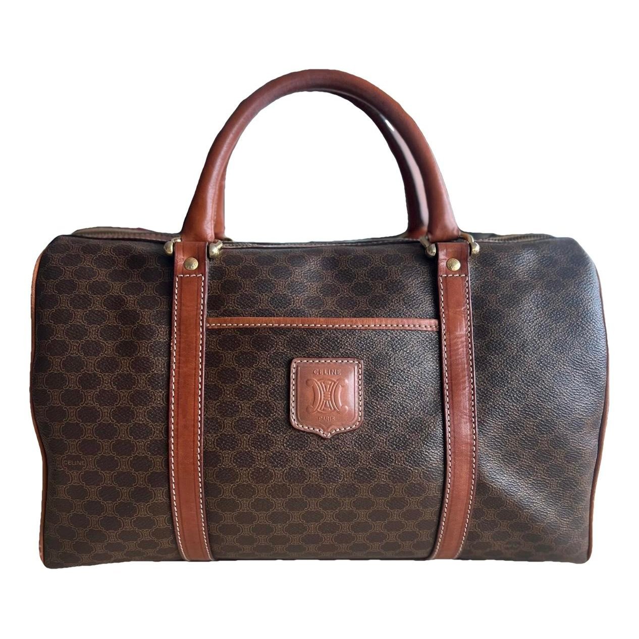 Leather bowling bag