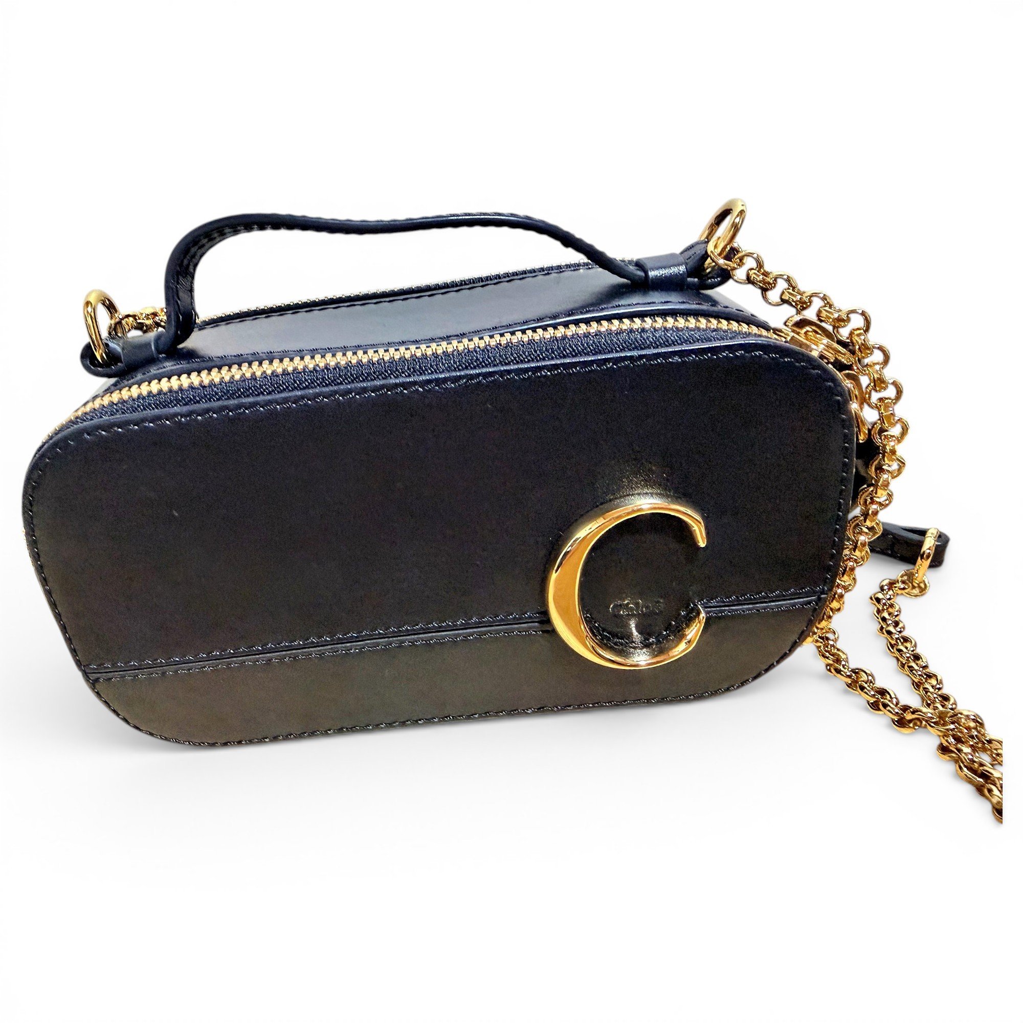 C leather crossbody bag