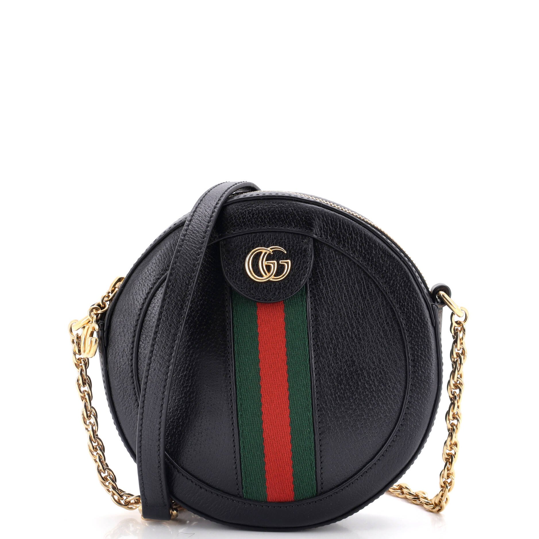 Ophidia Round Shoulder Bag Leather Mini