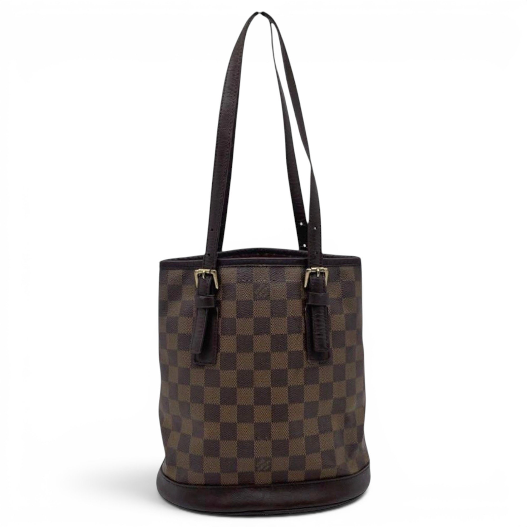 Bucket leather handbag