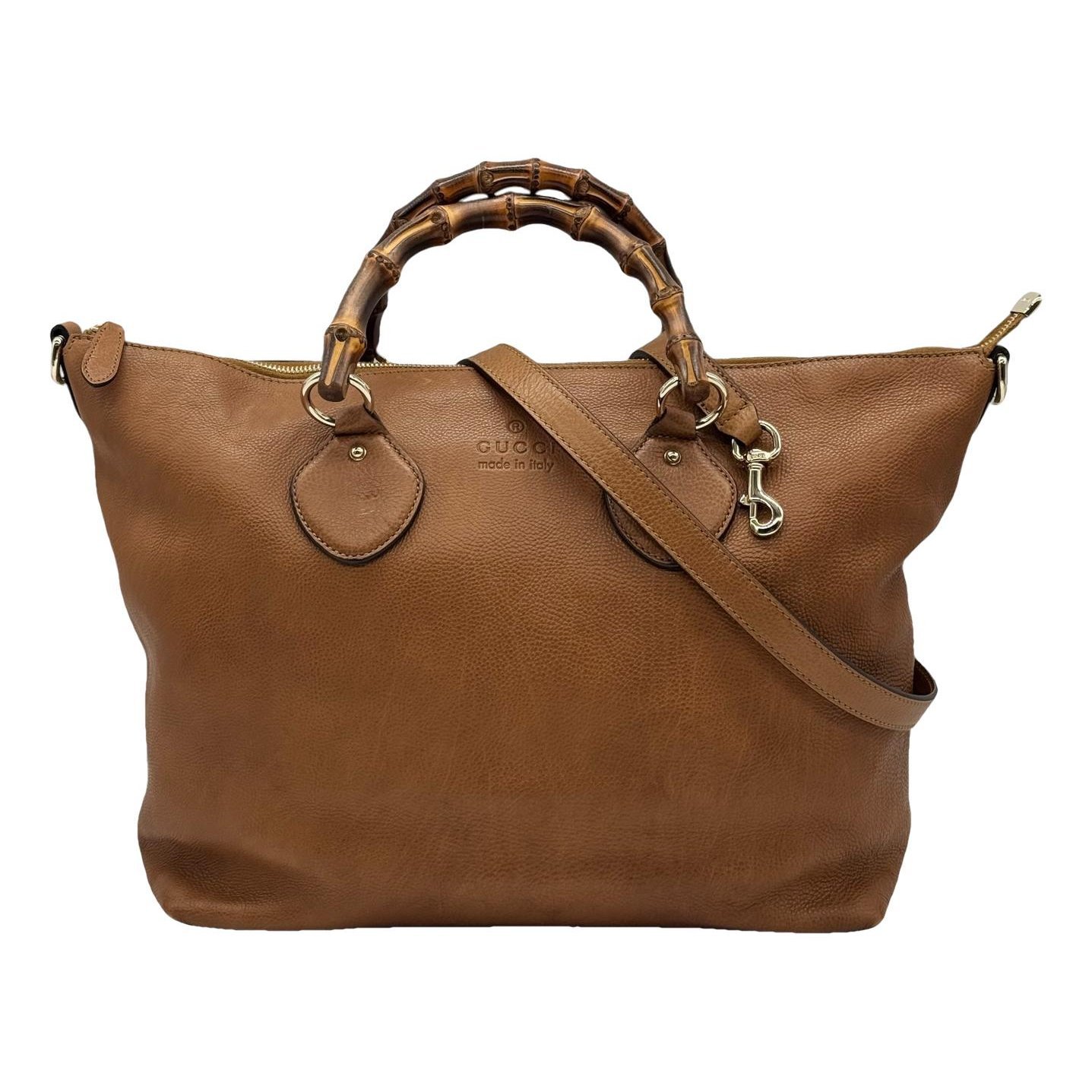 Bamboo Shopper leather tote