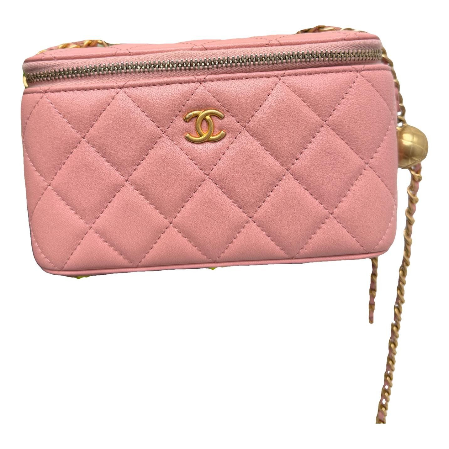 Vanity leather handbag