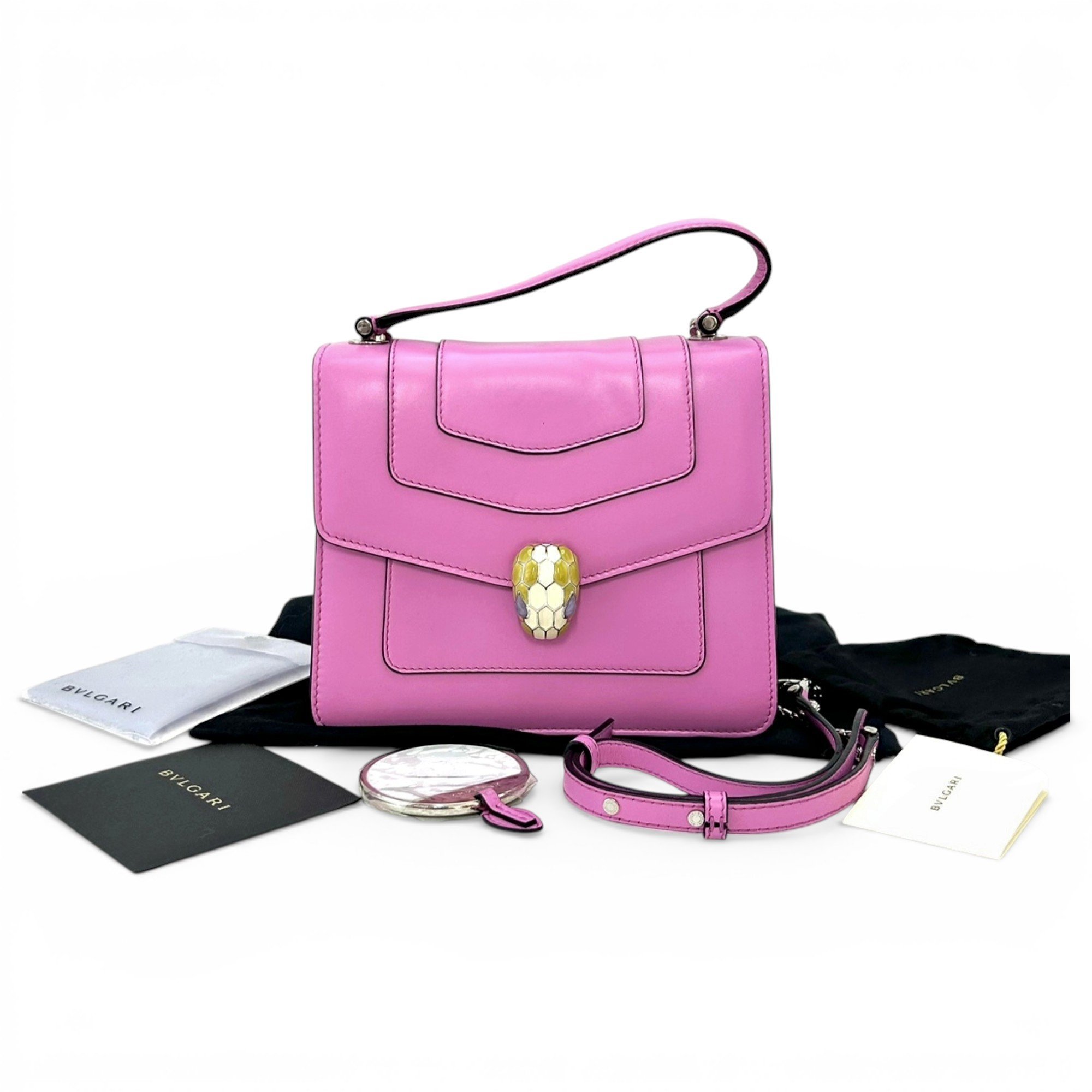 Serpenti leather handbag