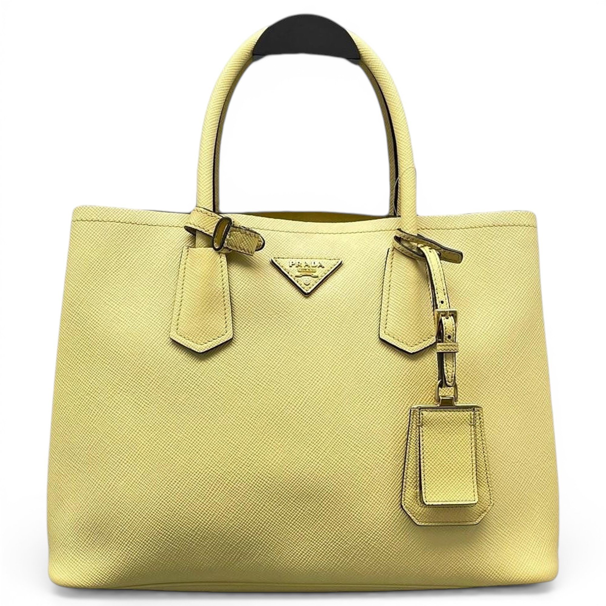 Double leather handbag