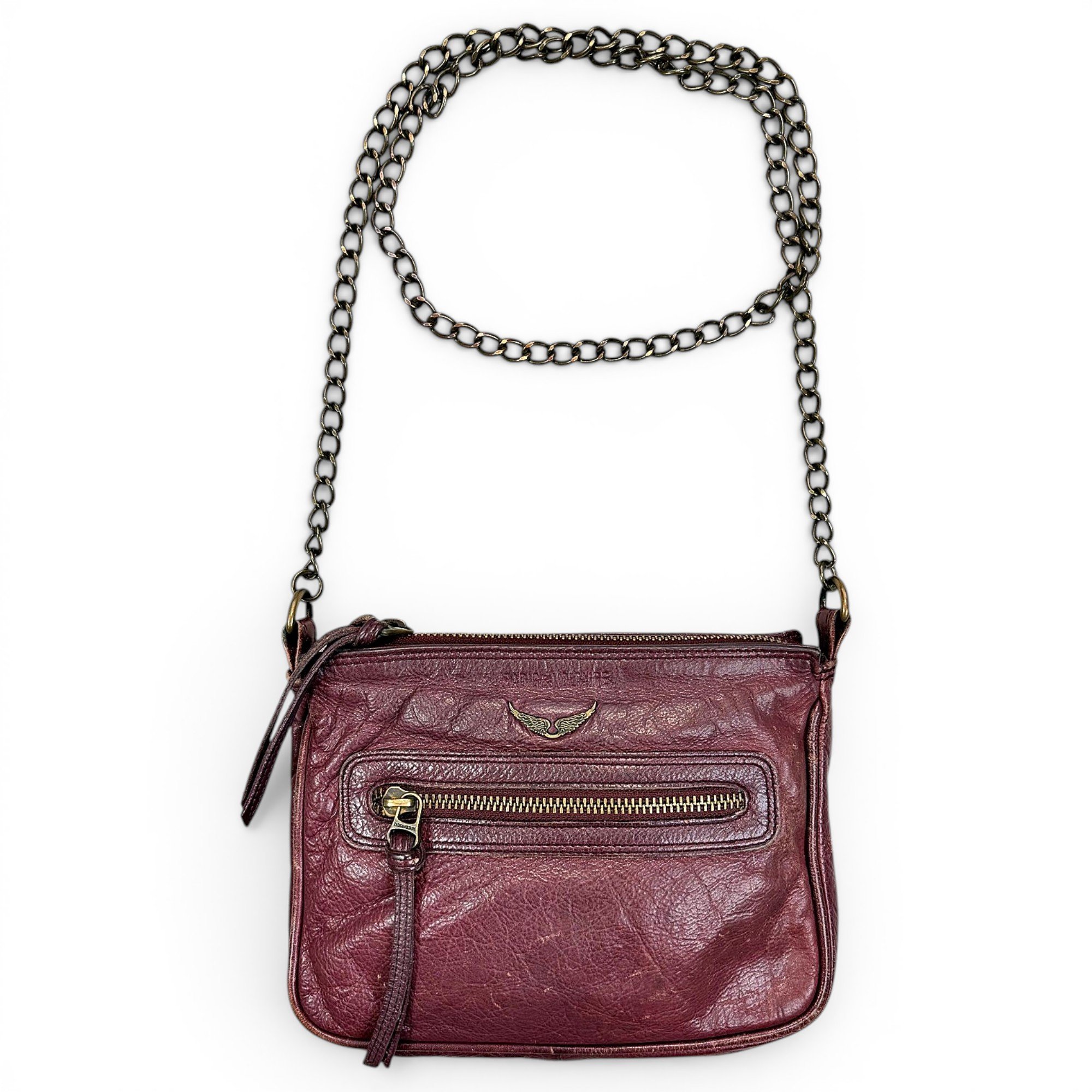 Rock leather crossbody bag