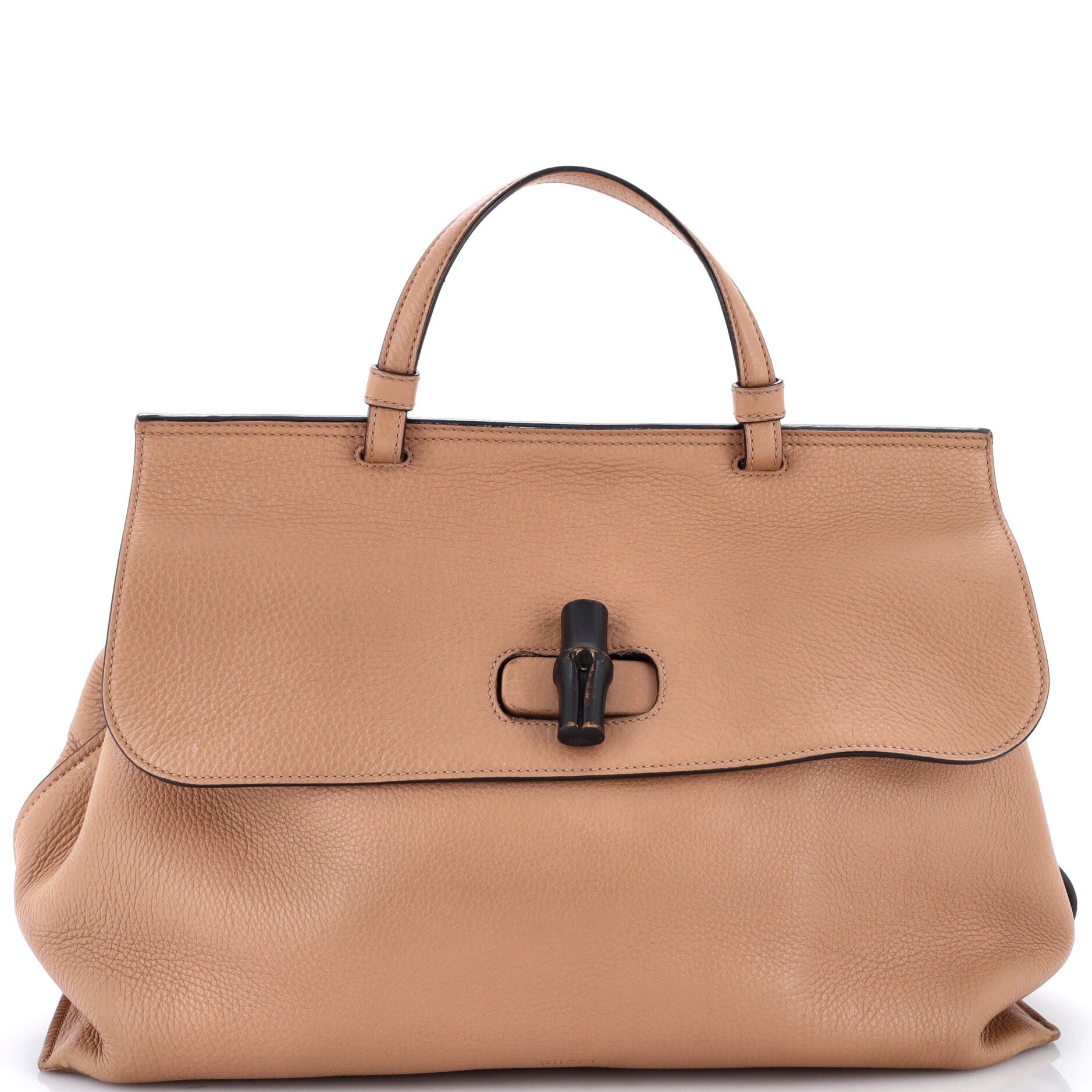 Bamboo Daily Top Handle Bag Leather Large