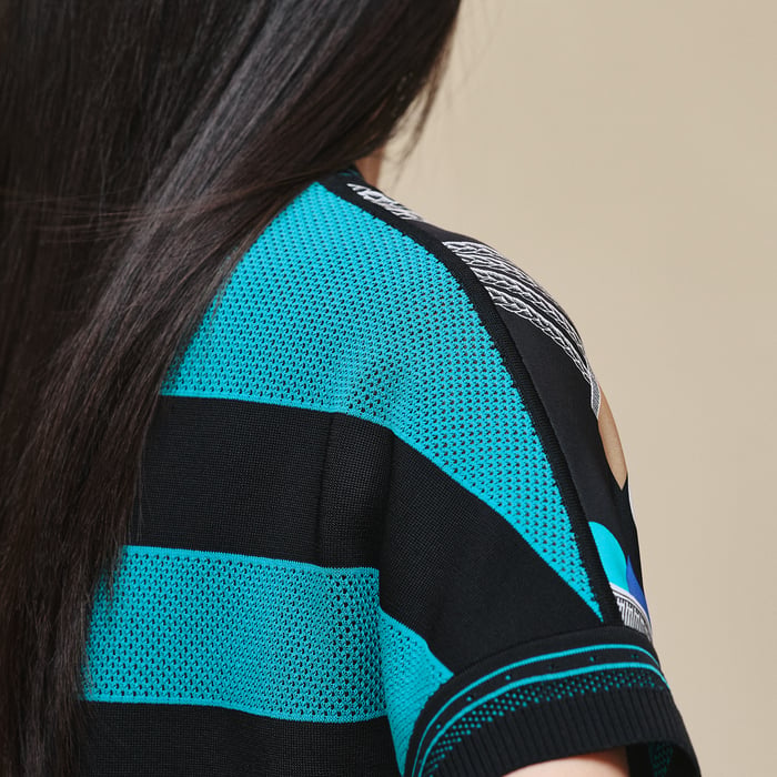 Noir "Bride a Bloc" Short-sleeve Sweater