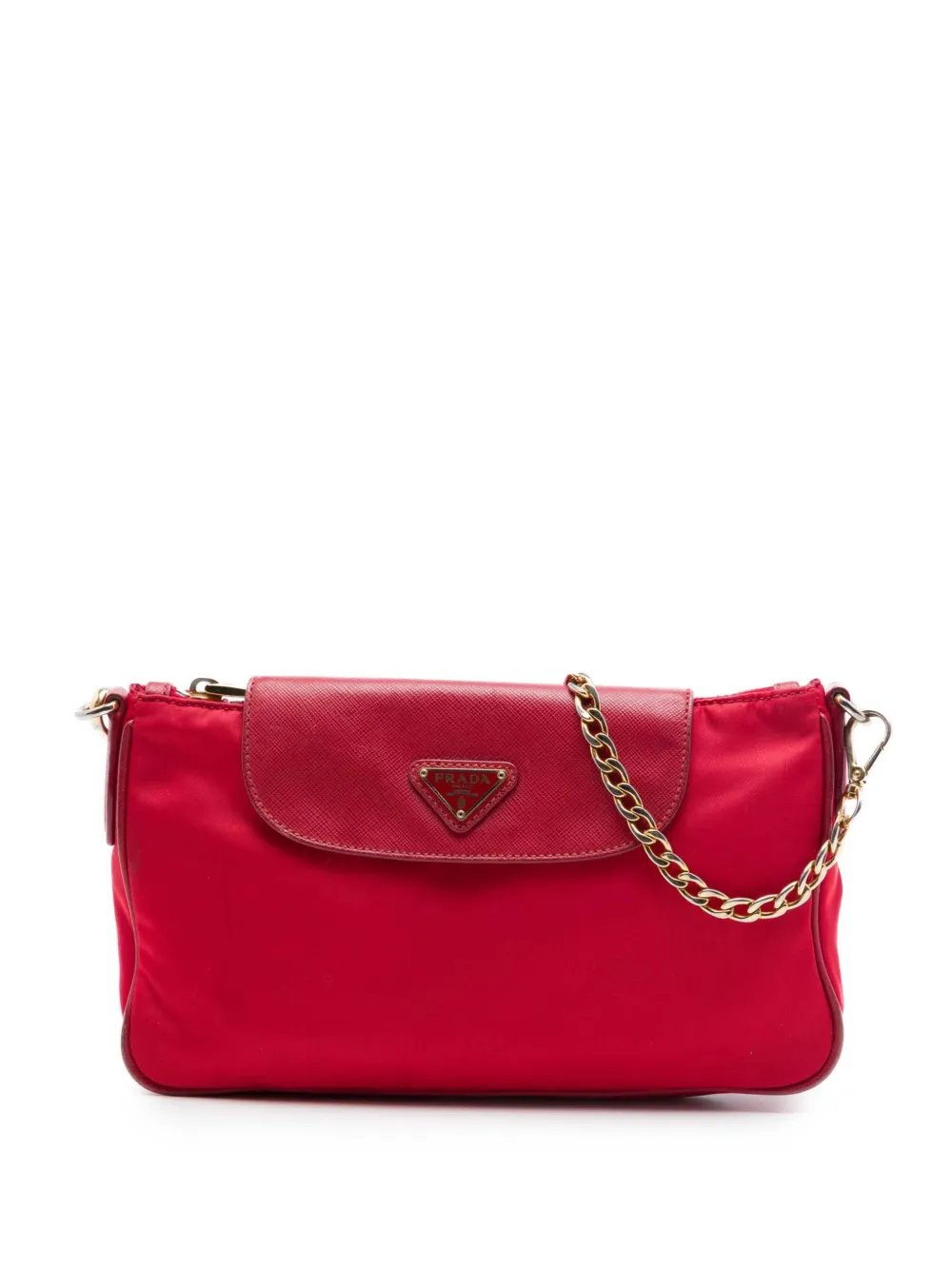 2000-2013 Saffiano Trimmed Tessuto Chain crossbody bag
