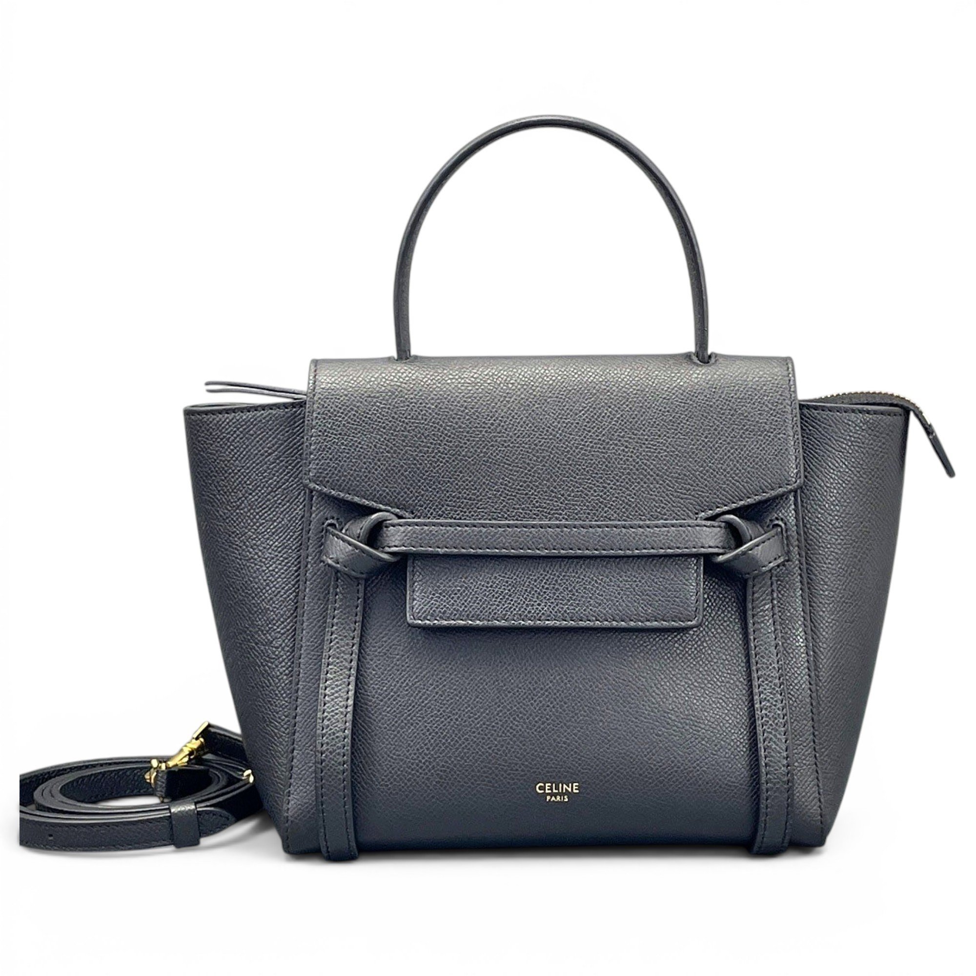 Belt leather handbag