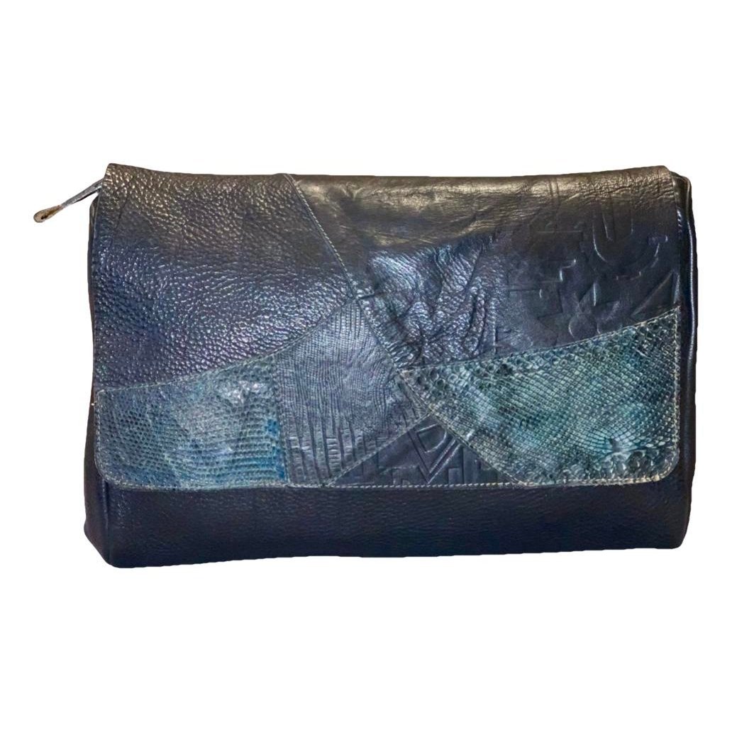 Leather clutch bag