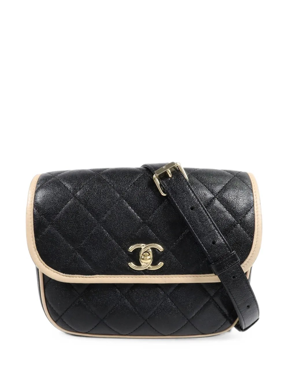 CC turn-lock quilted messenger bag